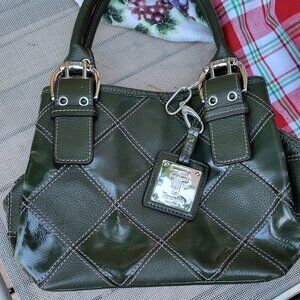 Tignanello Green Croc Leather Purse